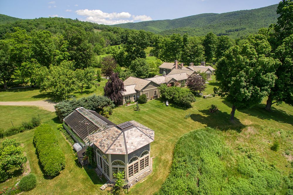 Black Hole Hollow Farm, Vermont, aerial