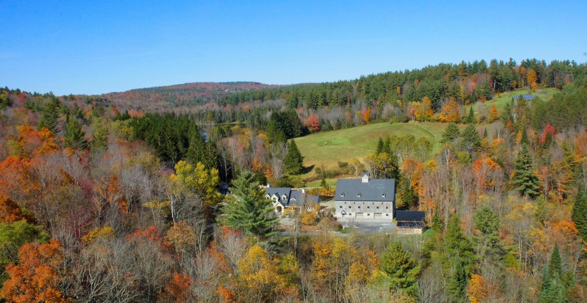 Aerial, Beaver Brook Farm, Marshfield, VT