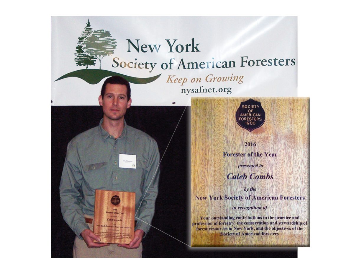 Caleb Combs, awarded "forester of the year"