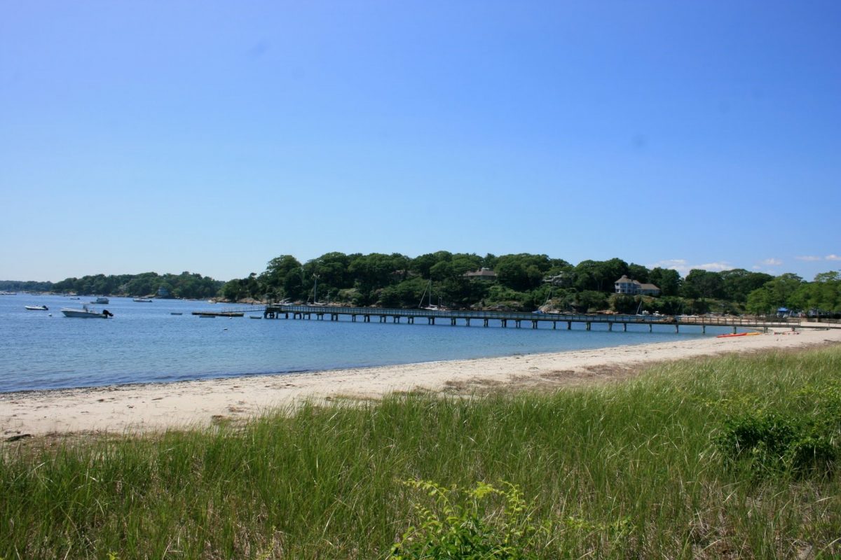 Long Beach, Smith’s Point private beach and dock