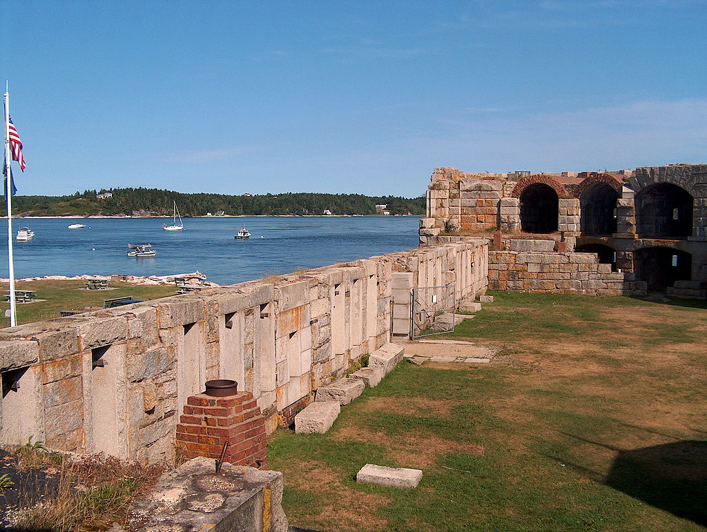 Fort Popham and the Atkins Baycarm of the Kennebec River