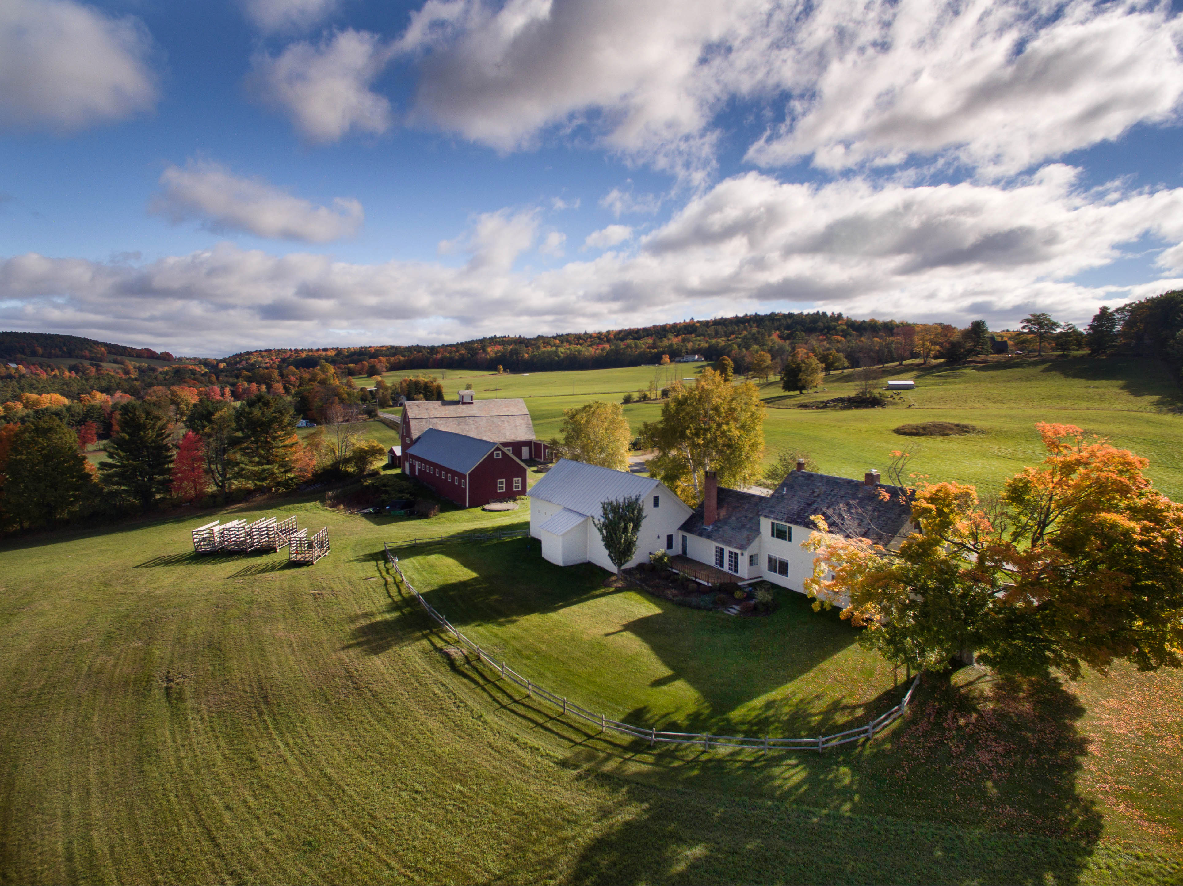Aerial, Jericho Brook Farm, Hartford, Vermont