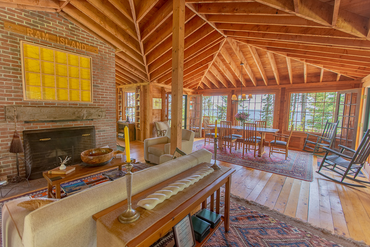 Wood-burning fireplace in living area ME1461_12_CC