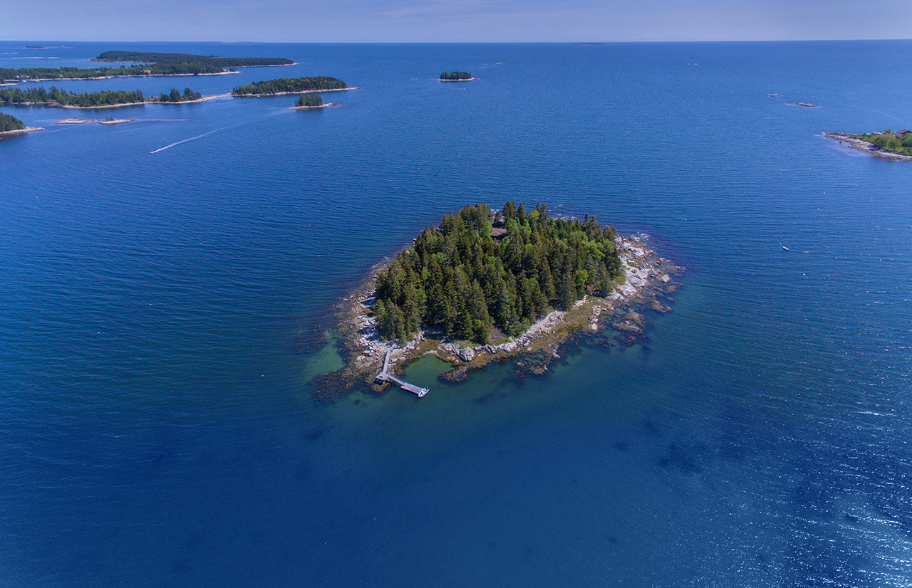 Ram island, aerial view