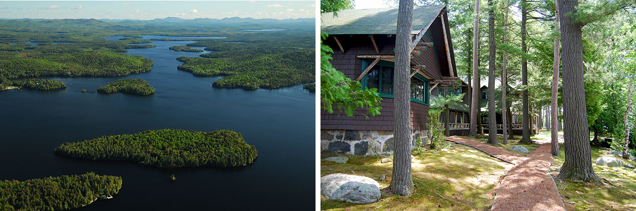 Bircholm on Upper Saranac Lake trails NY0312