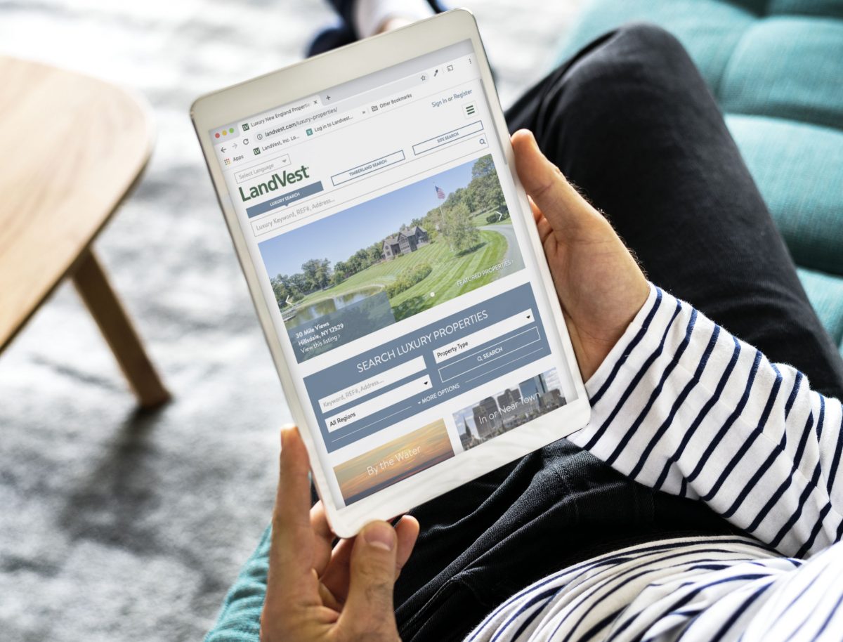LandVest Closeup of digital tablet with blank space